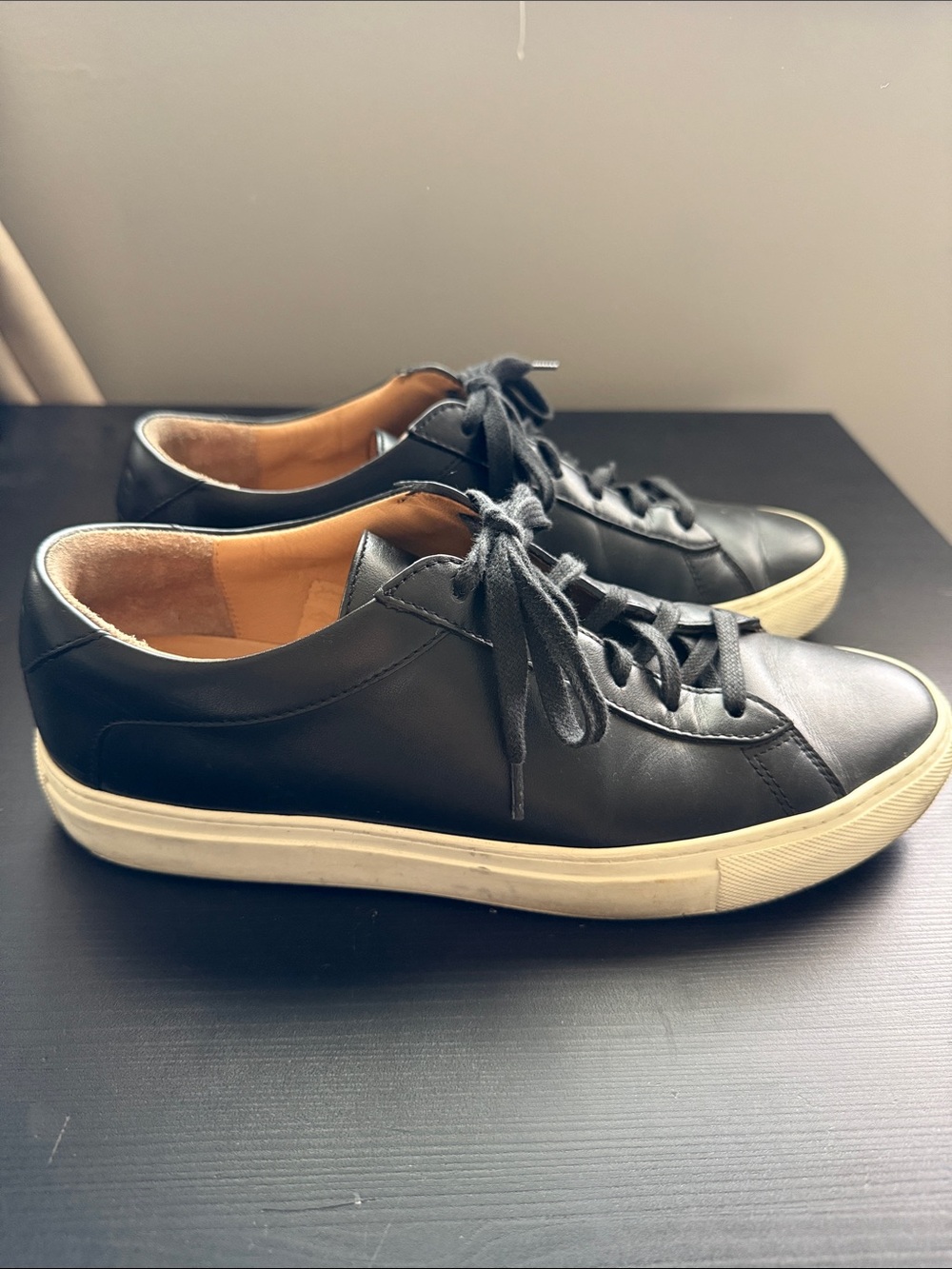Koio Capri Mens Black Leather Sneaker